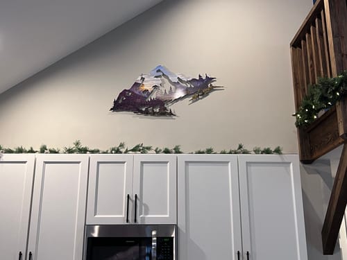 Customer photo review of Yosemite Mountain Range View - Metal Wall Art