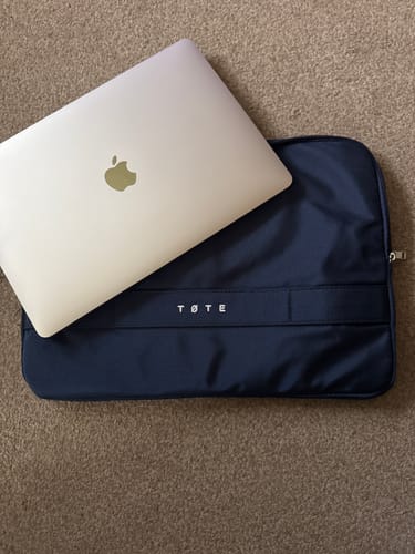 Customer photo review of Navy Blue Laptop Sleeve