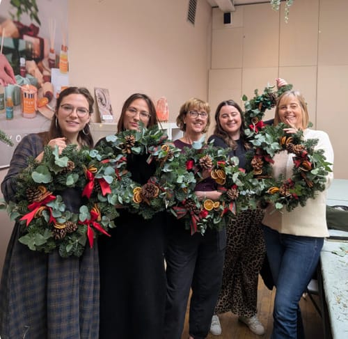 Customer photo review of Christmas Wreath Making Workshop, LONDON - £65