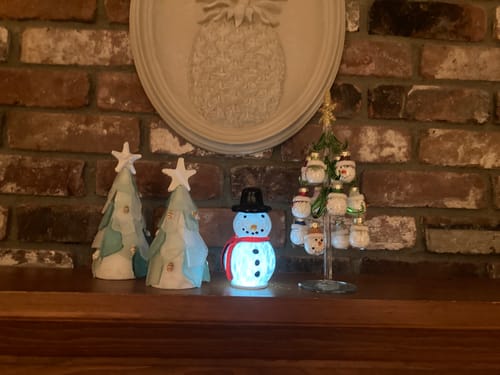 Customer photo review of Glass Whimsical Snowman Tree 29
