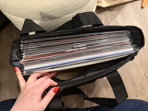 Customer photo review of The Ultimate Vinyl Record Carry Bag V2.0