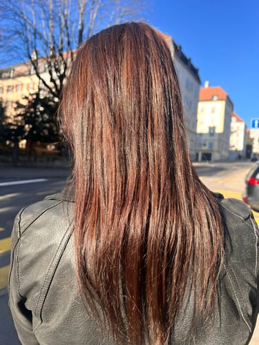 Customer photo review of Lissage Au Tanin Salvatore Blue Gold