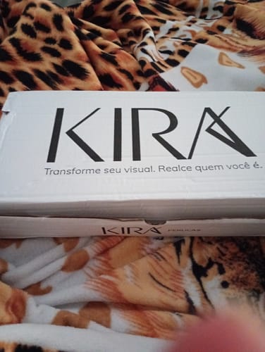 Customer photo review of Peruca Wig Humana Lunna Castanho com Luzes