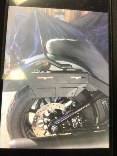 Customer photo review of Viking Saddlebags Quick Disconnect System For Harley Davidson Softail