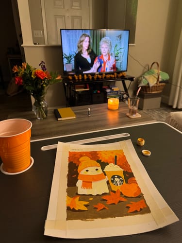 Customer photo review of 6 Mini Paintings - Spooky Autumn Set