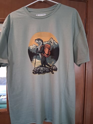 Customer photo review of Otter Backpacker On The River T-Shirt