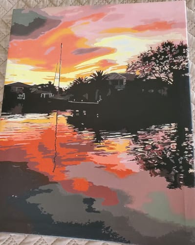 Customer photo review of Custom Landscape Paint By Numbers