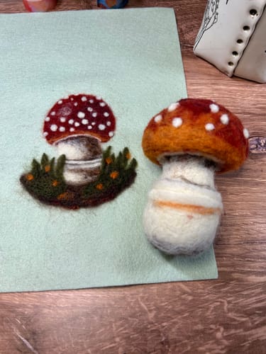 Customer photo review of Sophie Wheatley's Felted Fungi Supplies Box