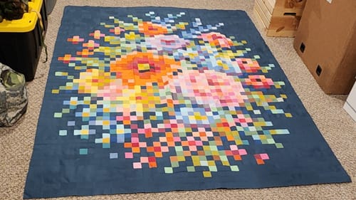 Customer photo review of Tilda Embroidery Flower Precut Quilt Kit