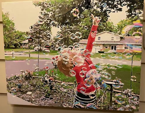 Customer photo review of Custom Portrait Paint By Numbers