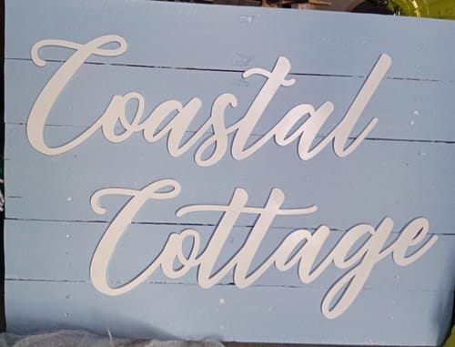 Customer photo review of Wall Name Plaque Free Personalisation
