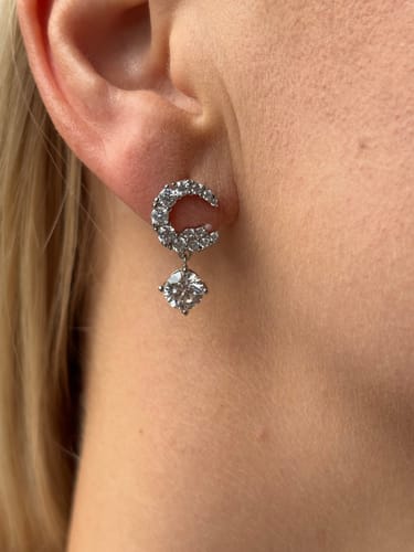 Customer photo review of Lune d’Or Earrings