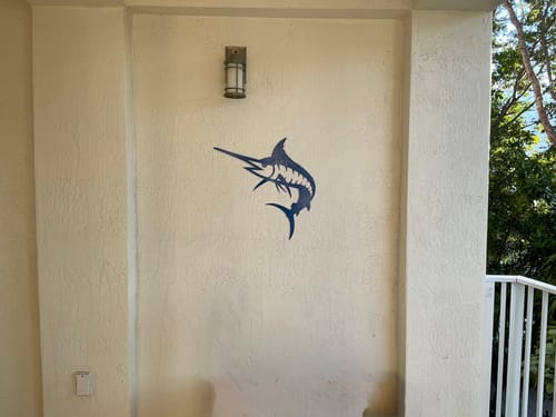 Debbie R. review of Custom Metal Marlin Wall Art | Indoor Outdoor | Up to 46" | 20+ Color Options image 1 out of 1