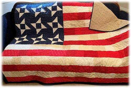 Customer photo review of Old Glory Pre-Cut Ready-To-Sew Quilt Kit (Includes Backing!)