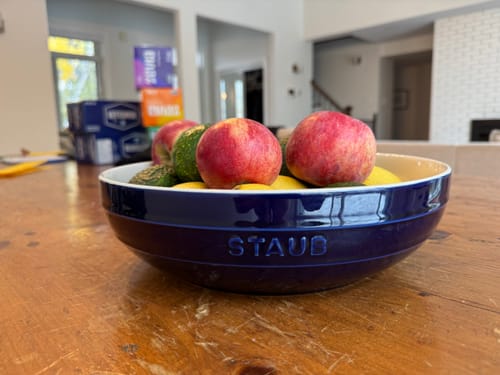 Customer photo review of STAUB Ceramique 28 cm Ceramic Round Serving Bowl, Dark-Blue