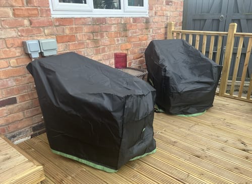 Customer photo review of Waterproof 1-2-3 Seater Outdoor Sofa Covers With Buckle Straps Black