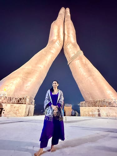 Customer photo review of Kiara Purple Kurta Set (Set of 2)