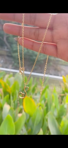 Customer photo review of Initial Heart Necklace