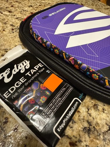 Customer photo review of Psychedelic Edge Tape (3 pack) - Pickleball Paddle Edge Tape
