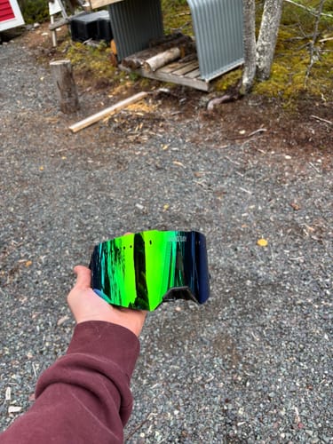 Customer photo review of The Valorie Moto/MTB Goggle - Shred Green Lens