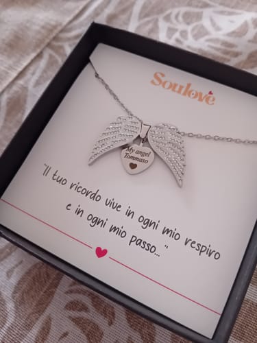 Customer photo review of Collana Angelo mio l'originale ✦ Incidi il nome del tuo Angelo
