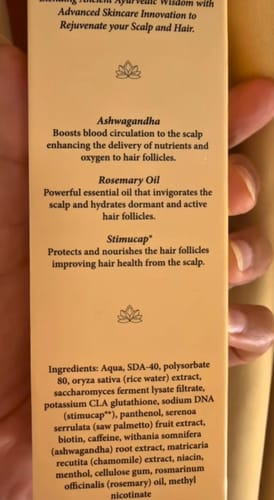 Customer photo review of Flowering Hair Serum