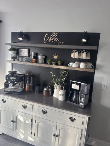 Customer photo review of Rustic Floating Shelves