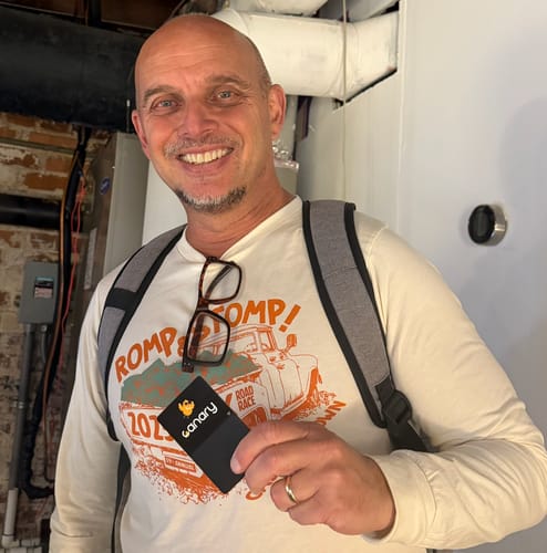 Customer photo review of Custom Metal NFC Business Card (Vertical Style)