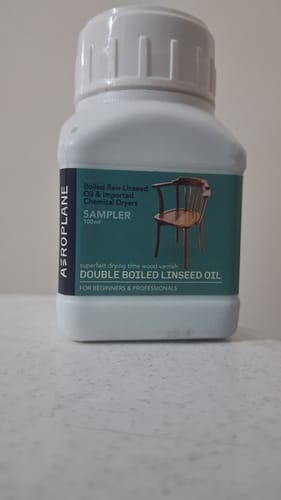 Customer photo review of Aeroplane Brand Double Boiled Linseed Oil, Natural Wood Varnish