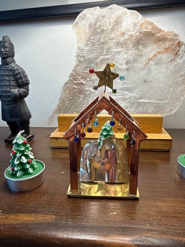 Customer photo review of Mixed Metal Nativity Scene