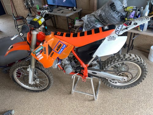 Customer photo review of Custom Seat Cover: 2004 KTM 105 SX