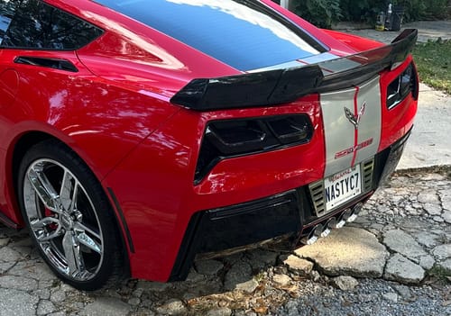 Customer photo review of Corvette C7 Stage 3 Rear Spoiler W/ Wickerbill Extension