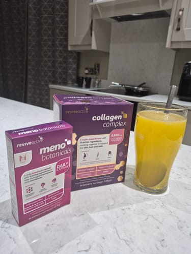 Customer photo review of Meno Glow Bundle - Meno Active + Collagen Complex