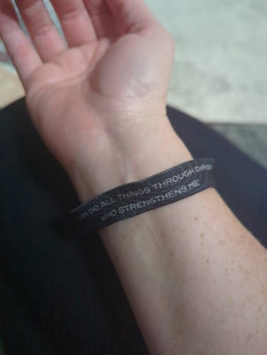 Customer photo review of Daily Bible Verse Wristband