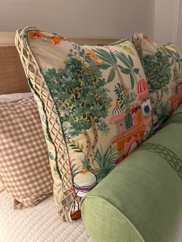 Customer photo review of Thibaut E12028 RIPLEY APPLIQUE Linen
