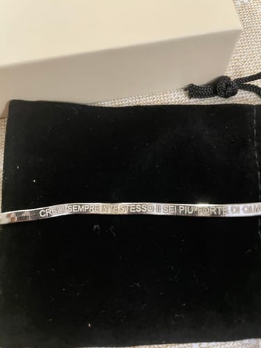 Customer photo review of Bracciale Piattina Snake Personalizzato