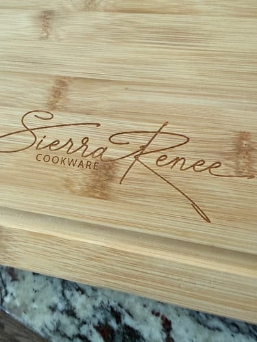 Customer photo review of Engraved Bamboo Chopboard