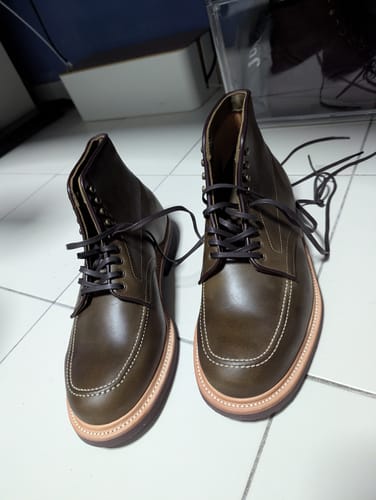 Customer photo review of Indiana MocToe Boot -luosjiet®boots - Olive Refresh Waxy