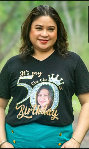 Customer photo review of 50th Birthday Shirts, Custom Birthday Shirts, Turning 50 Shirt, Gifts For Women Turning 50, 50 And Fabulous Shirt, 50th Birthday Shirts For Her - YPT-HCT