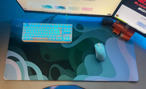 Customer photo review of Glacier Flow Mousepad