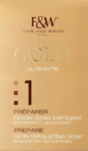 Customer photo review of Fair and White 1: Gold Satin Exfoliating Bar Soap 200gr / 7oz