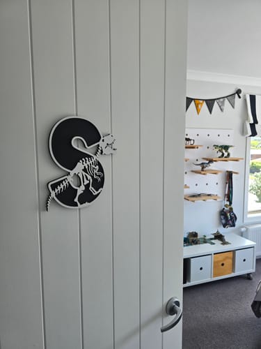 Customer photo review of Dinosaur Skeleton Letters Large