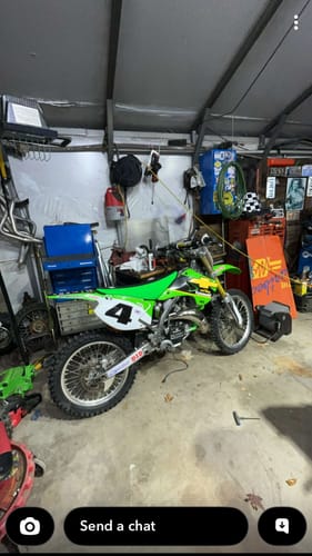 Customer photo review of Custom Seat Cover: 2005 Kawasaki KX125