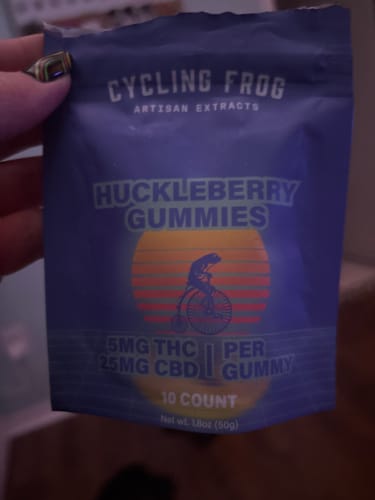 Customer photo review of Huckleberry Gummies, 5mg THC + 25mg CBD