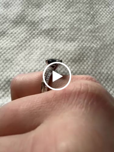 Customer video review of Solitaire 3ct Black Cushion CZ Ring in Sterling Silver