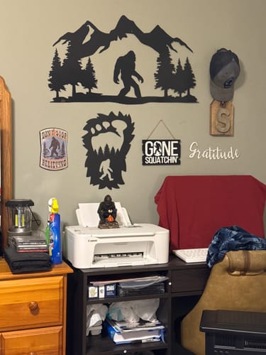 Customer photo review of Bigfoot Foot Print - Metal Wall Art