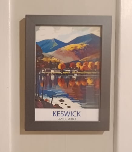 Customer photo review of Keswick Lake District Travel Poster Lake District