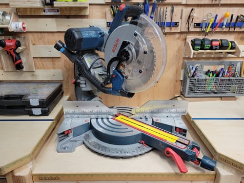 Customer photo review of Bosch Axial Glide Miter Saw Dust Chute (Gen II)