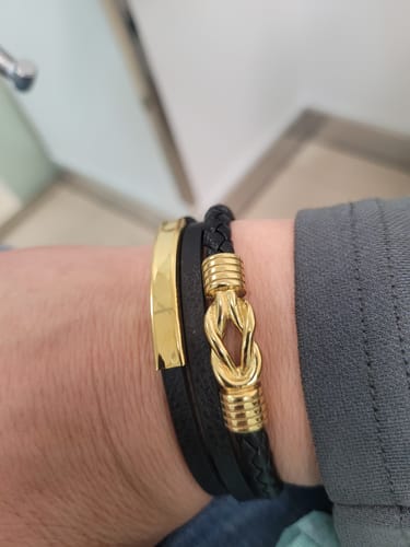 Customer photo review of Lederarmband "Braid"