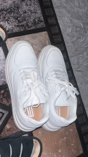 Customer photo review of ELEVATESHOES WHITE CASUAL